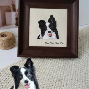 Custom Hand-Embroidered Dog Portrait – A Personalized Tribute to Your Loyal Friend