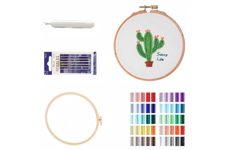 cactus embroidery kit diy plant pattern for beginners craft cactus embroidery kit diy plant pattern for beginners craft