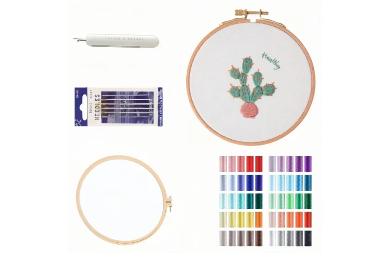 cactus embroidery kit diy plant pattern for beginners gift cactus embroidery kit diy plant pattern for beginners gift