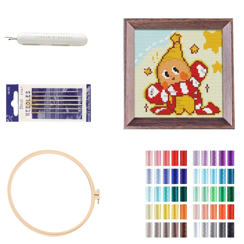 "cartoon characters" i complete diy cross stitchwall decoration set