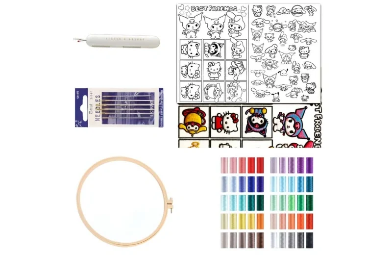 water soluble embroidery kit cute cartoon patterns diy set water soluble embroidery kit cute cartoon patterns diy set