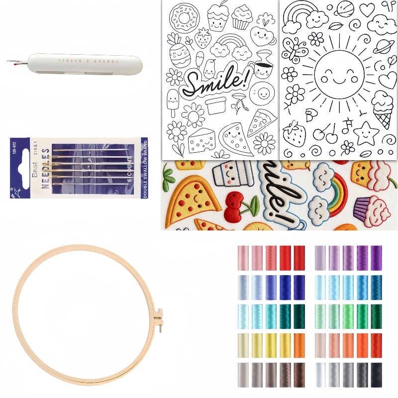 water soluble embroidery kit cute diy patterns for beginners