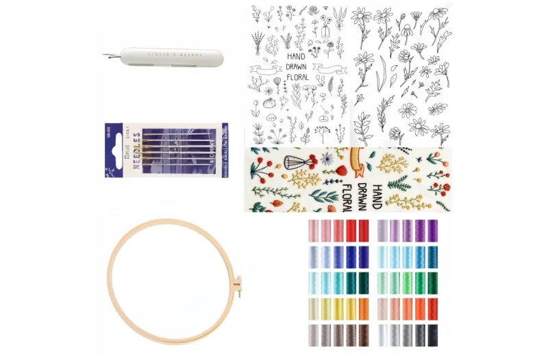 water soluble embroidery kit diy floral patterns for beginners water soluble embroidery kit diy floral patterns for beginners