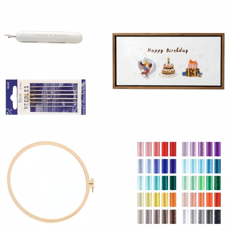 DIY Happy Birthday Embroidery Kit - Unique Gift for Best Friend