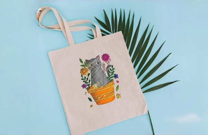 "floral paws" | complete diy dog & cat water soluble embroidery kit "floral paws" | complete diy dog & cat water soluble embroidery kit