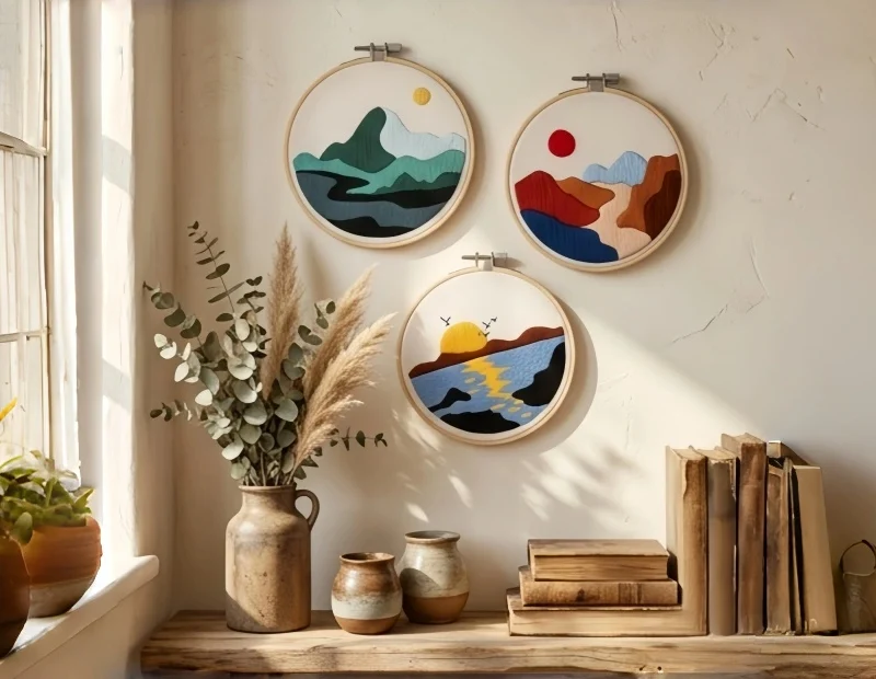 landscape embroidery kit diy mountain pattern for beginners landscape embroidery kit diy mountain pattern for beginners