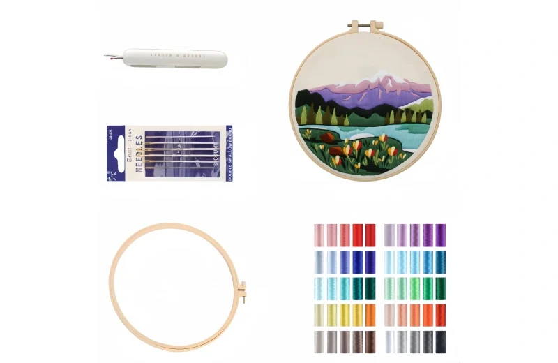 landscape embroidery kit diy mountain pattern for beginners landscape embroidery kit diy mountain pattern for beginners